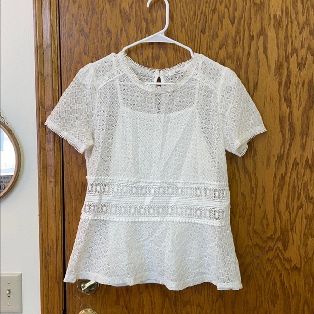 White lace hazel top